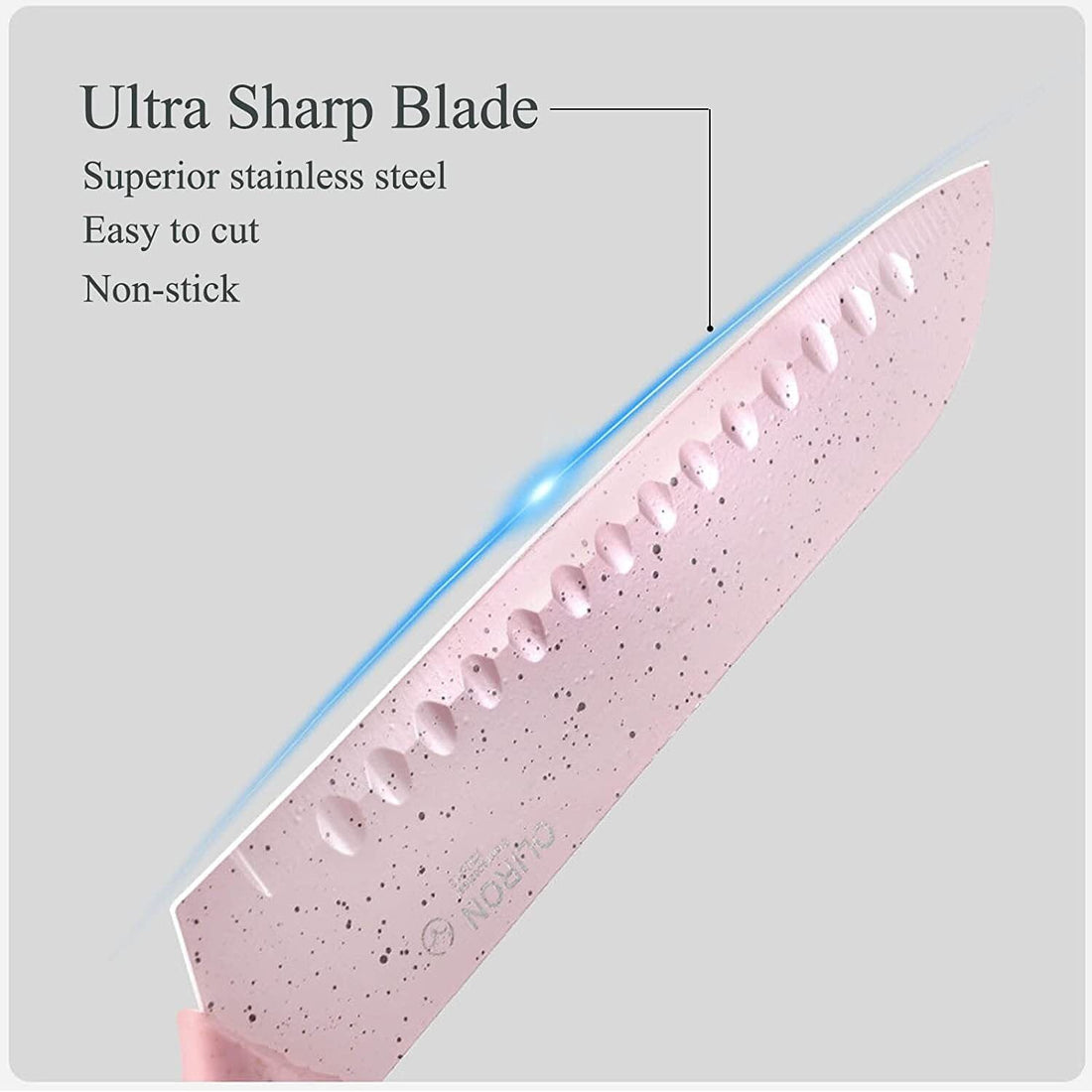 Pink 7-Piece Knife Set – Wheat Straw & Stainless Steel