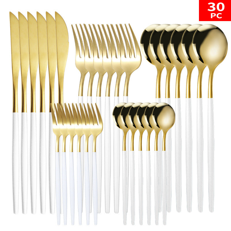 Stainless Steel Knife And Forks 30-piece Tableware Set Suit