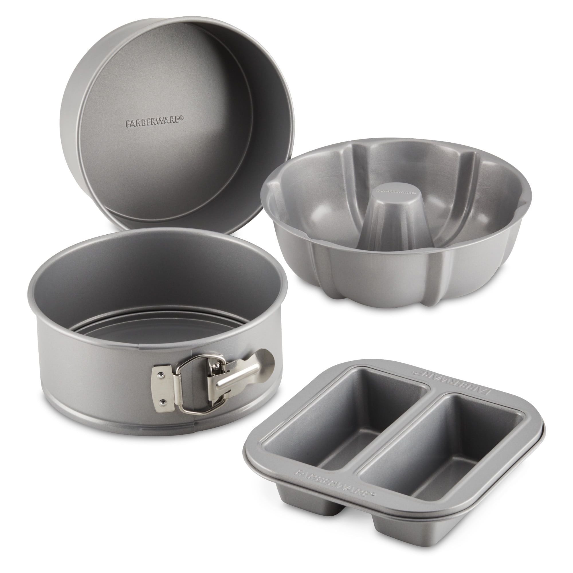 Farberware 4-Piece Bakeware Set – Nonstick Gray