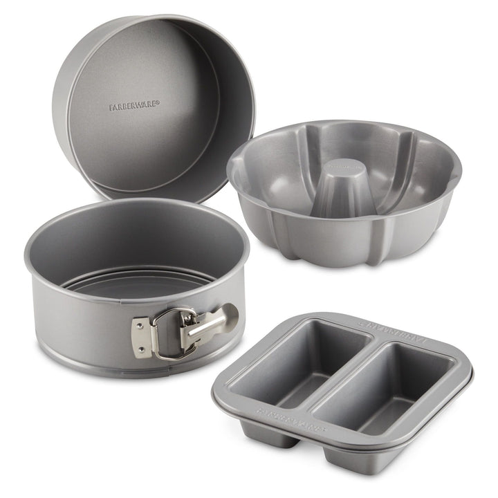 Farberware 4-Piece Bakeware Set – Nonstick Gray