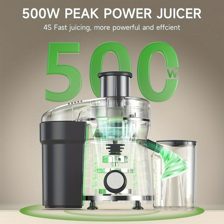 500W Juicer Machine – Wide Mouth Stainless Steel