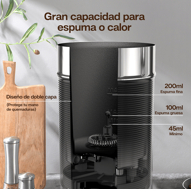 300ml Milk Heater & Frother – 450W Adjustable