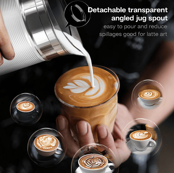 300ml Milk Heater & Frother – 450W Adjustable