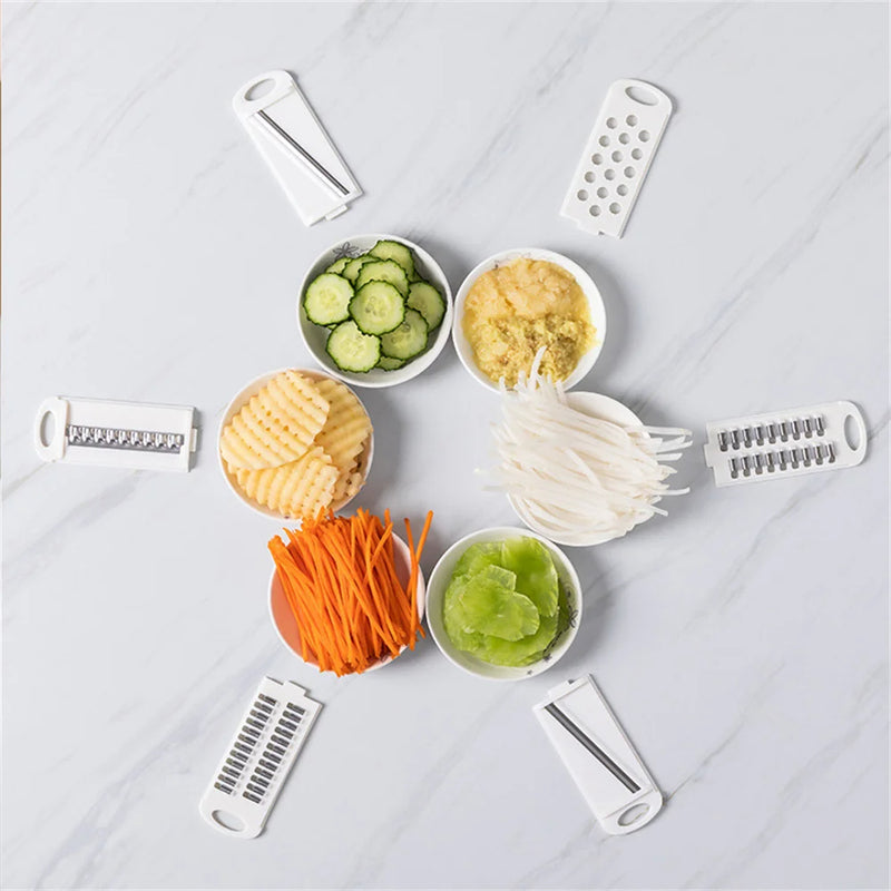 Multifunctional Vegetable Cutter – Potato & Radish Grater with Container