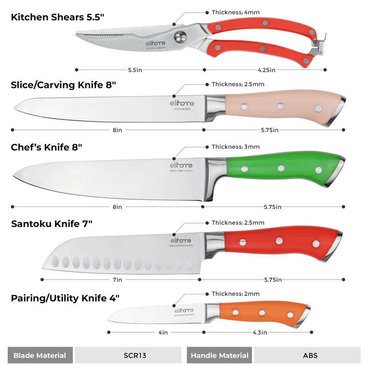 5 Piece Professional Kitchen Knife Set
