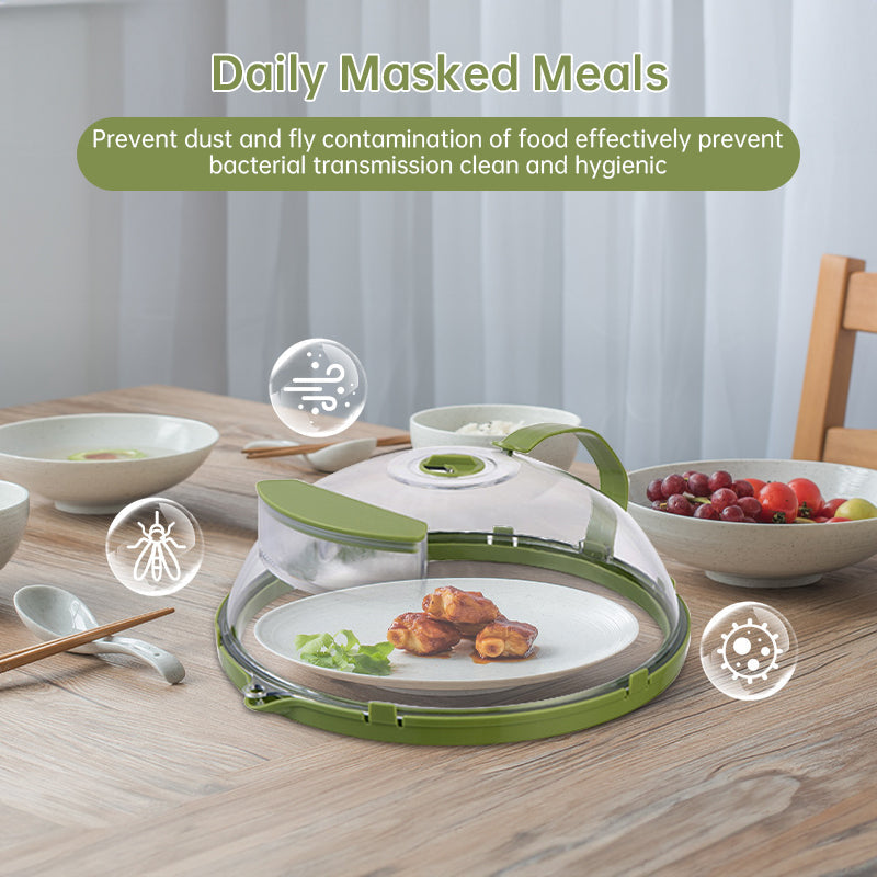 10-Inch Microwave Food Cover – Clear with Steamer & Handle