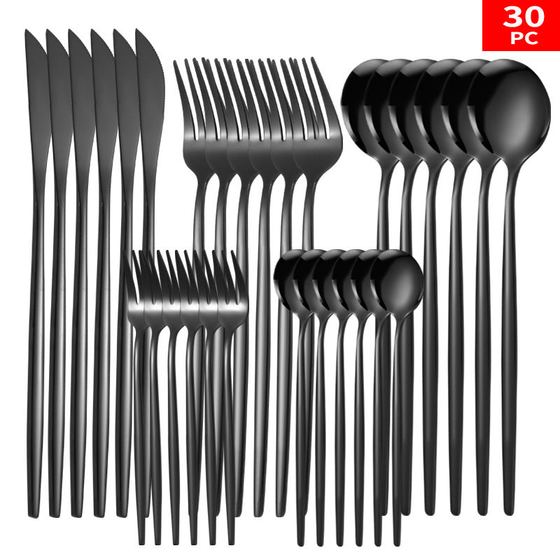 Stainless Steel Knife And Forks 30-piece Tableware Set Suit