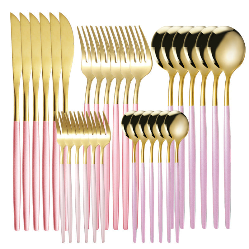 Stainless Steel Tableware Knife Fork And Spoon Western Tableware Gift Set