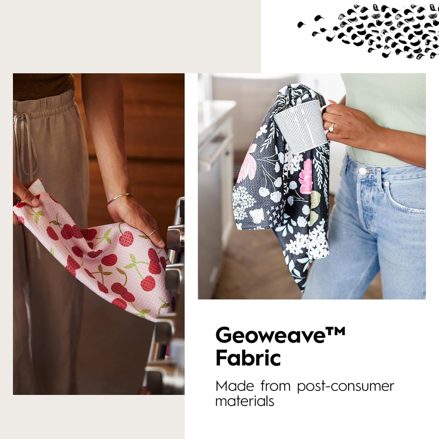 Farm Harvesting Days Geometry Tea Towel