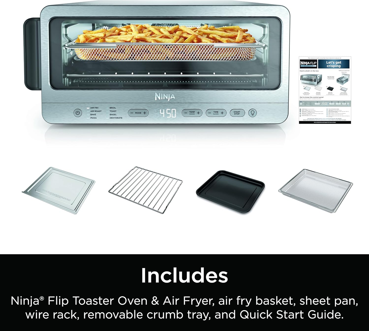 Ninja Flip Toaster Oven & Air Fryer – 8-in-1, Large Capacity