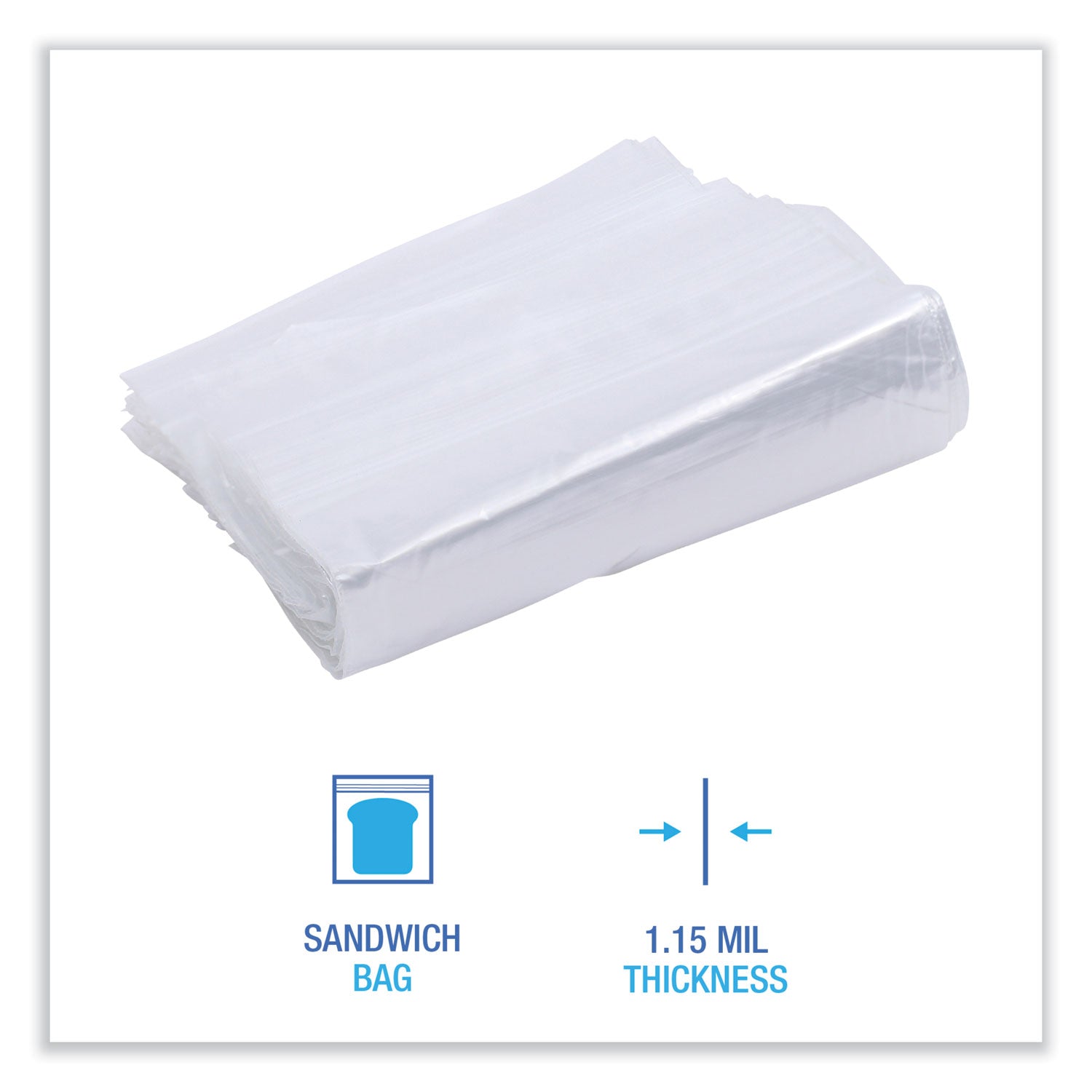 Boardwalk Reclosable Sandwich Bags – 500-Pack Clear