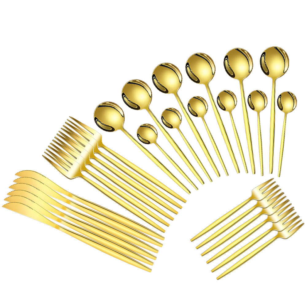 Stainless Steel Tableware Knife Fork And Spoon Western Tableware Gift Set