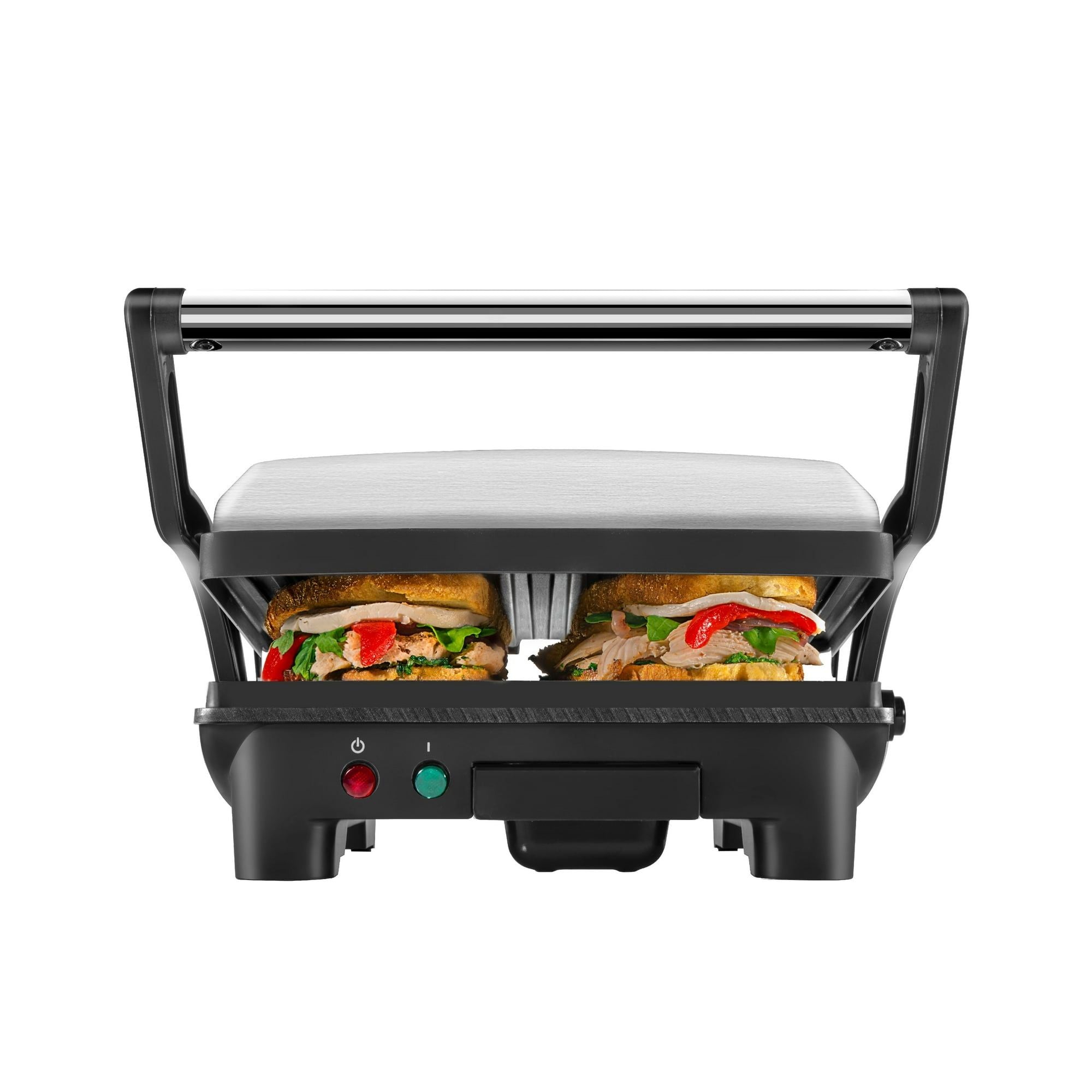 3-in-1 Panini Press & Grill – 4-Slice, 180° Open