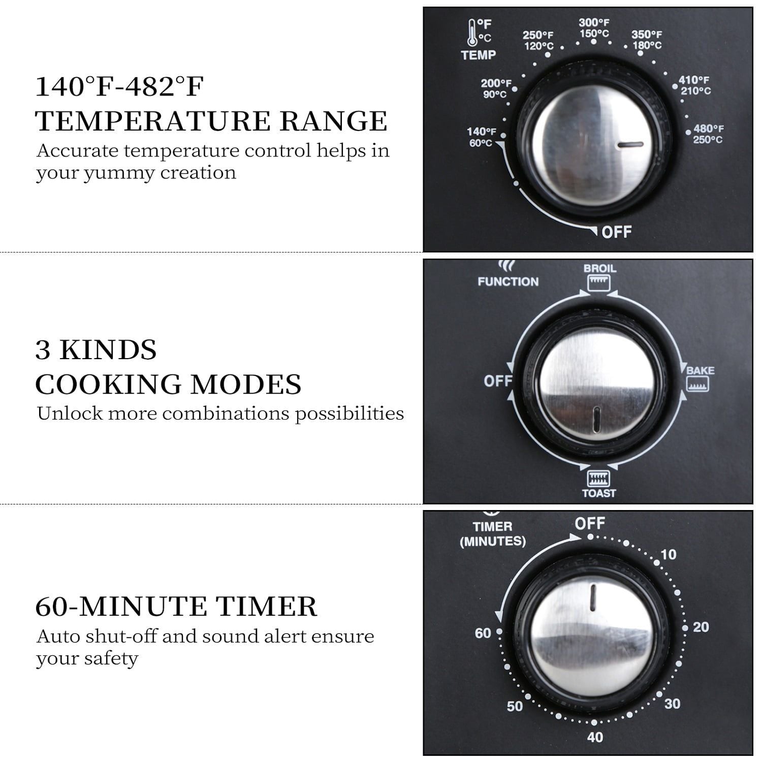 Dubbin Small Toaster Oven – Countertop Black