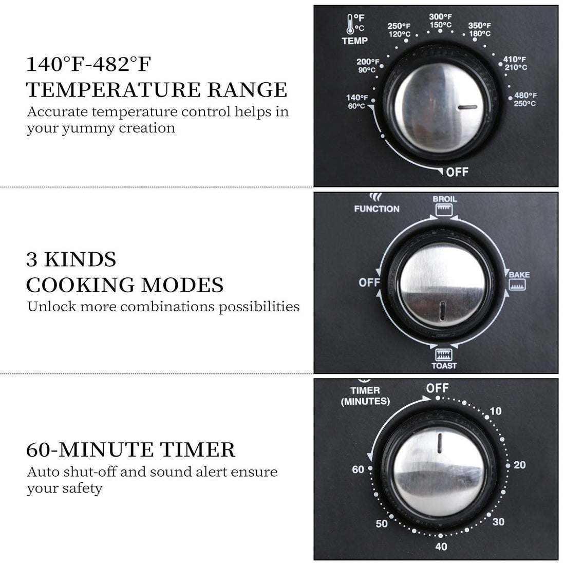 Dubbin Small Toaster Oven – Countertop Black