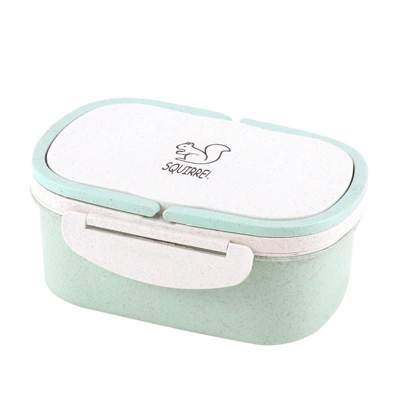 2-Layer Wheat Straw Lunch Box – Portable Bento Box