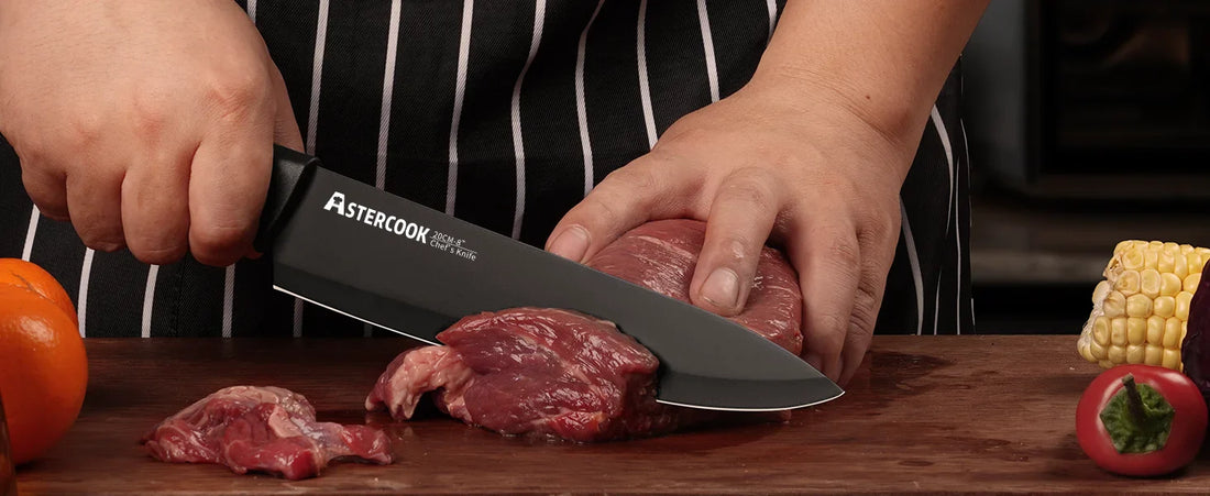 15-Piece German Stainless Steel Knife Set – Block & Built-in Sharpener