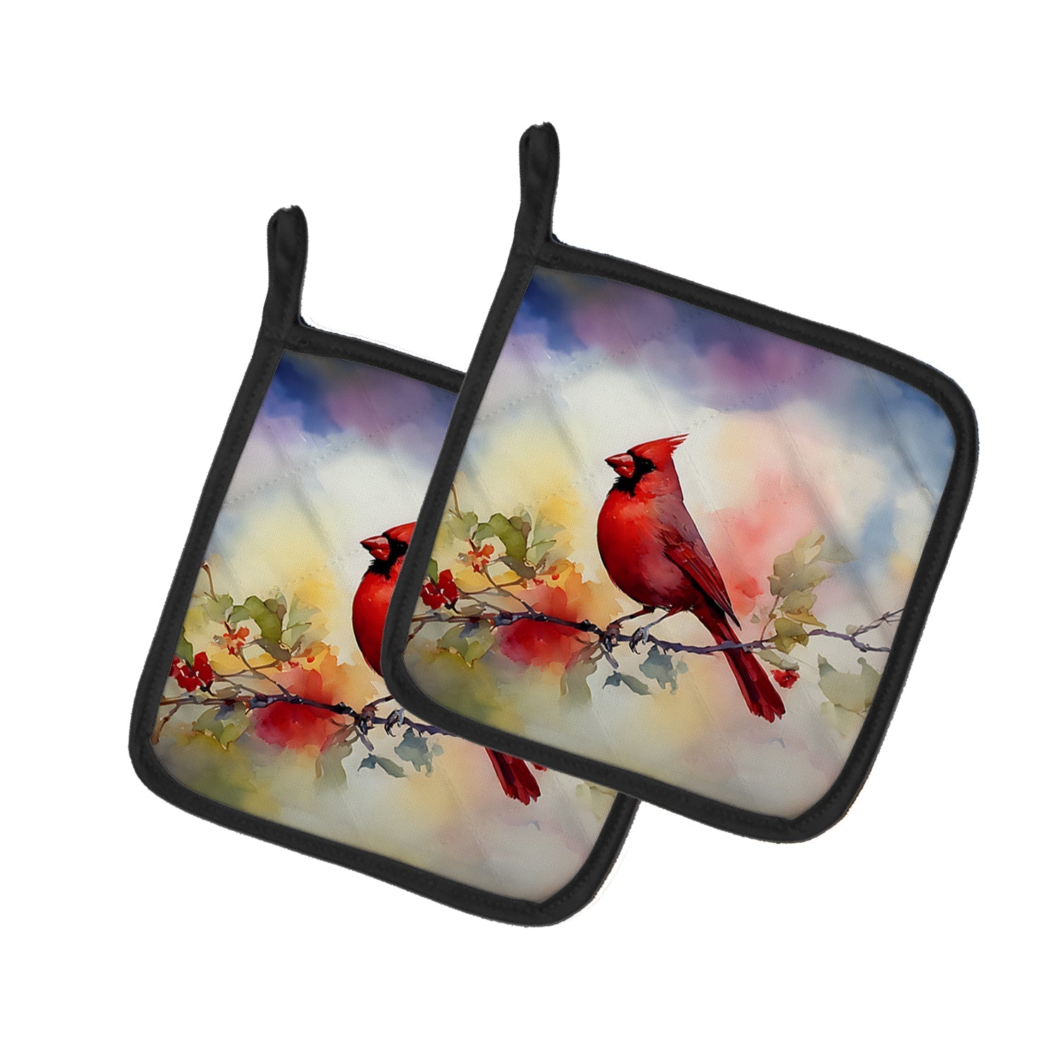 Cardinal Pot Holders - Set of 2 Decorative Kitchen Helpers