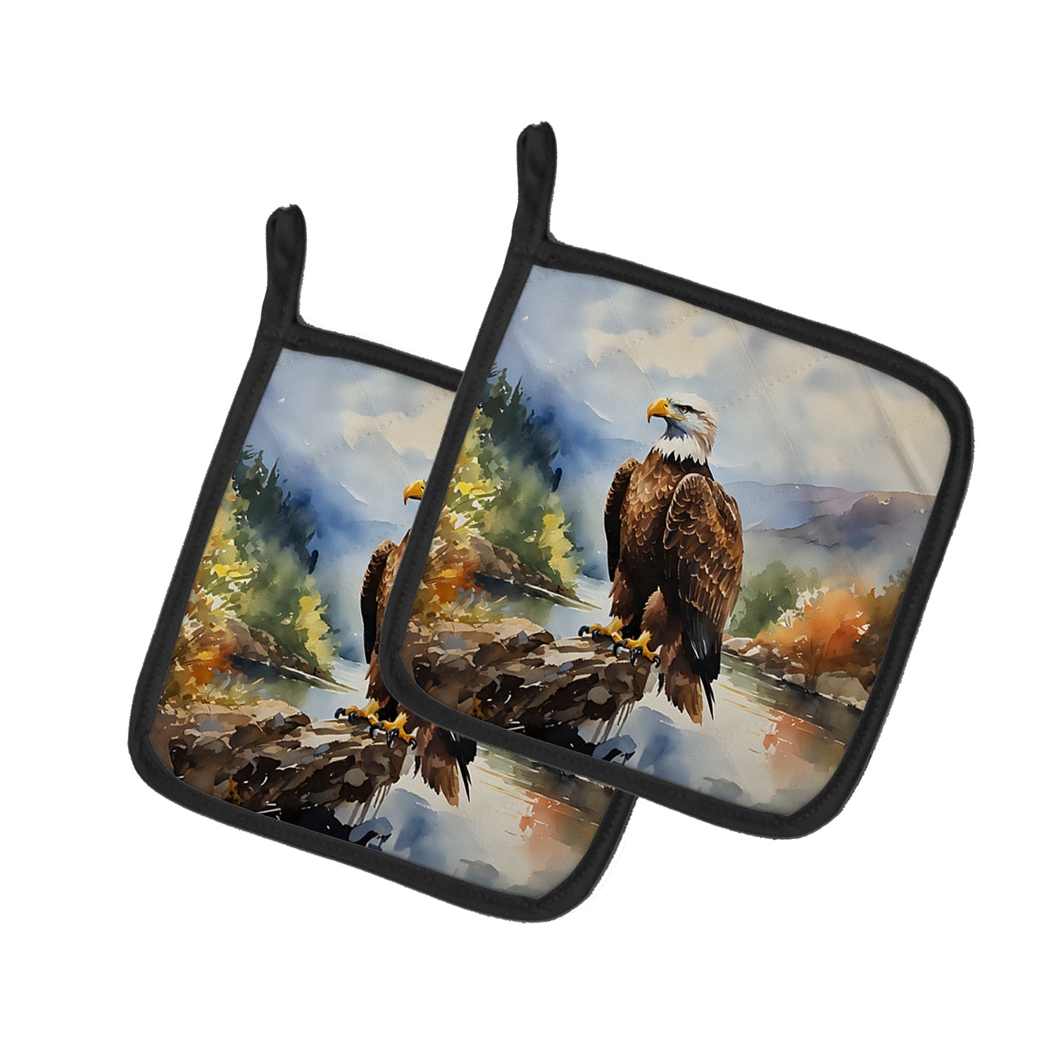 Eagle Pot Holders - Set of 2 Decorative Kitchen Helpers | Made in the USA