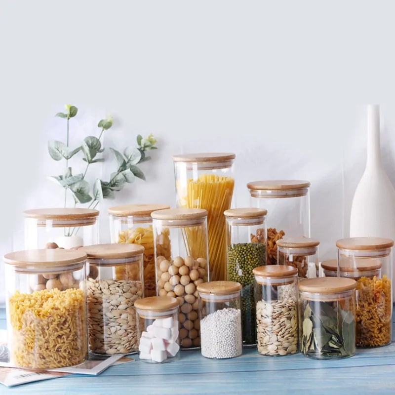 Borosilicate Glass Food Storage Set – Bamboo Lids
