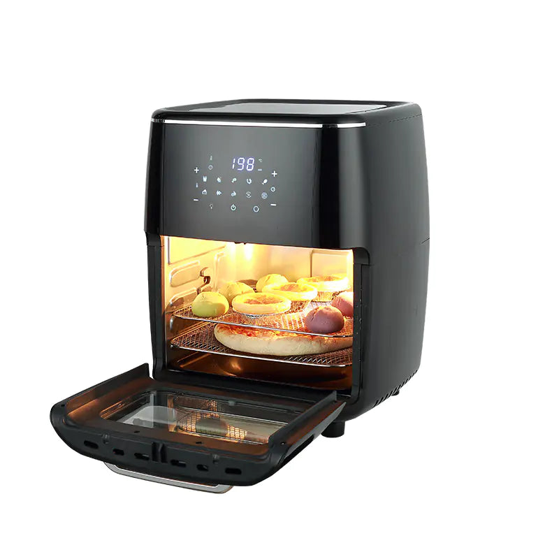 Large Capacity 13L Air Fryer with Transparent Rotating Oven