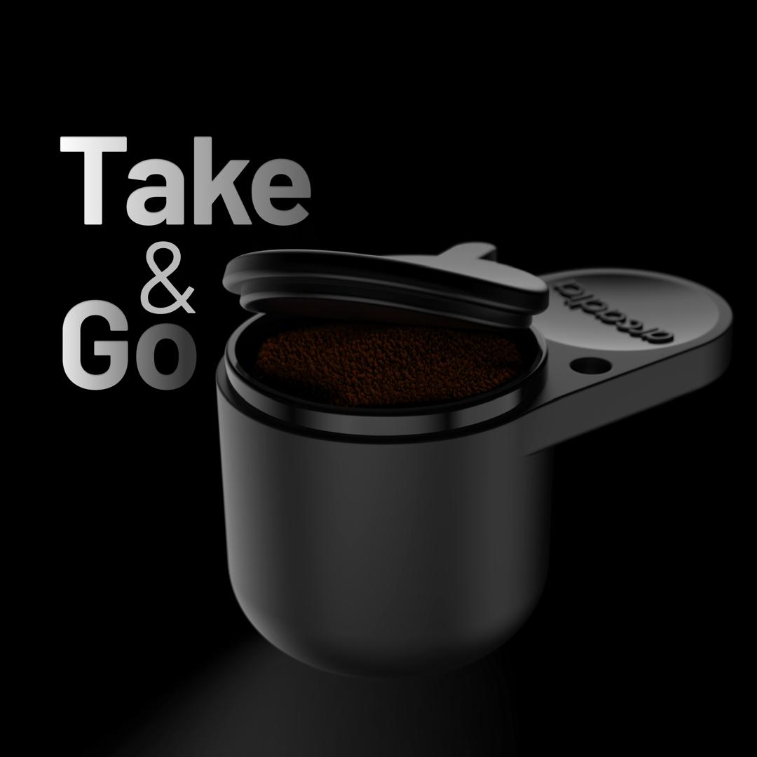 Arcadia Go Rechargeable Portable Turkish Coffee Maker, Black
