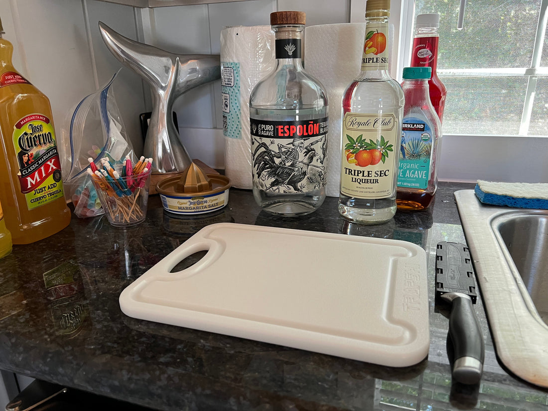 TRAPSKI Premium 1/2 Inch Thick HDPE Cutting Boards | Food-Grade Kitchen Prep Surface | Juice Grooves | Made in the USA