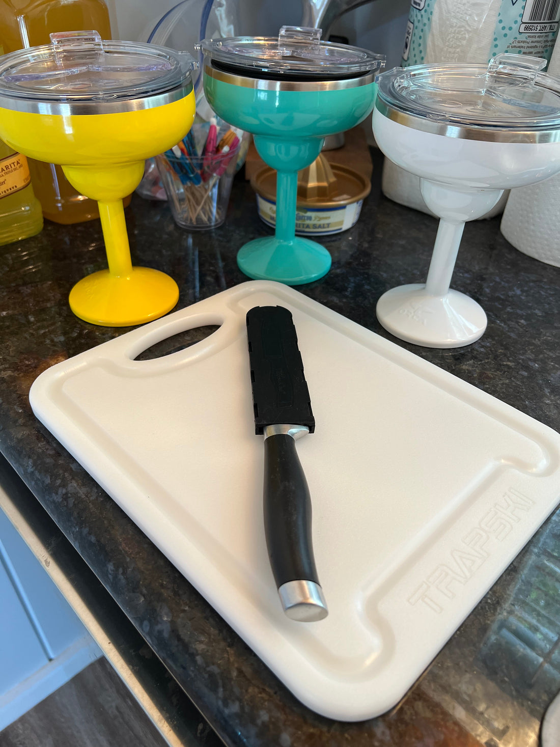 TRAPSKI 3/8 Inch Thick HDPE Cutting Boards | Food-Grade | Juice Grooves