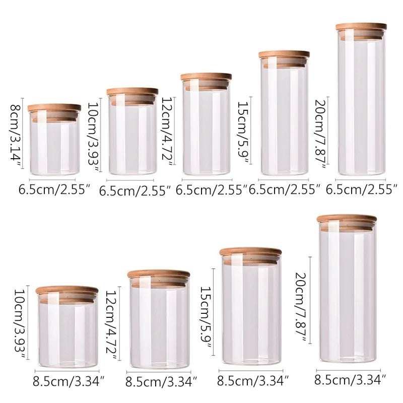 Borosilicate Glass Food Storage Set – Bamboo Lids