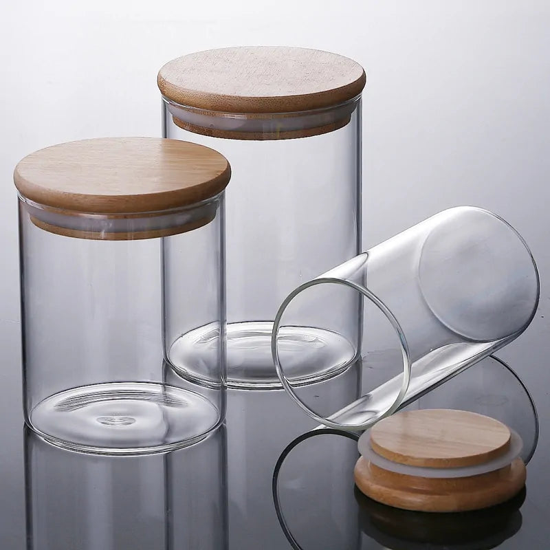Borosilicate Glass Food Storage Set – Bamboo Lids