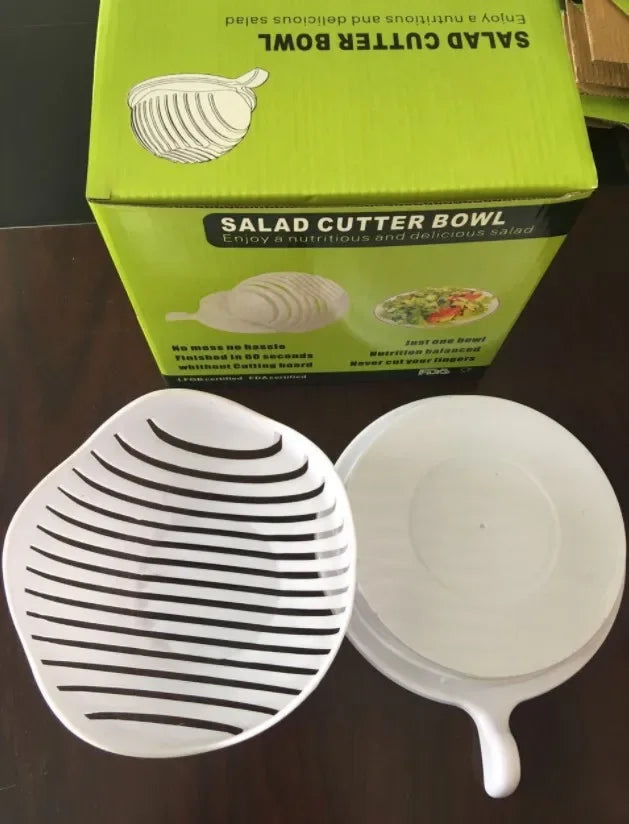 DecorBites™ Easy Salad Cutter Bowl: Multi-function Kitchen Tool for Fruit & Vegetable Prep