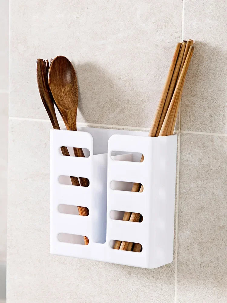 DecorBites™ Kitchen Utensils Organizer Rack - Wall-mounted Storage for Tableware and Cutlery