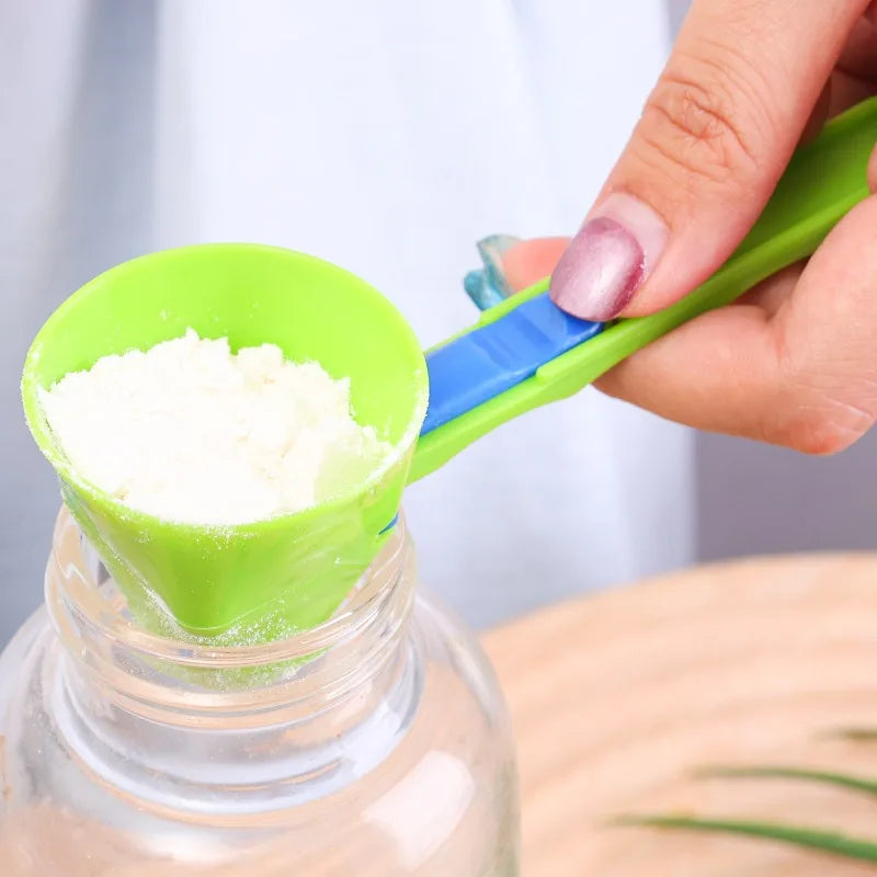 Protein Powder Sliding Spoon & Funnel – Portable Kitchen Gadget