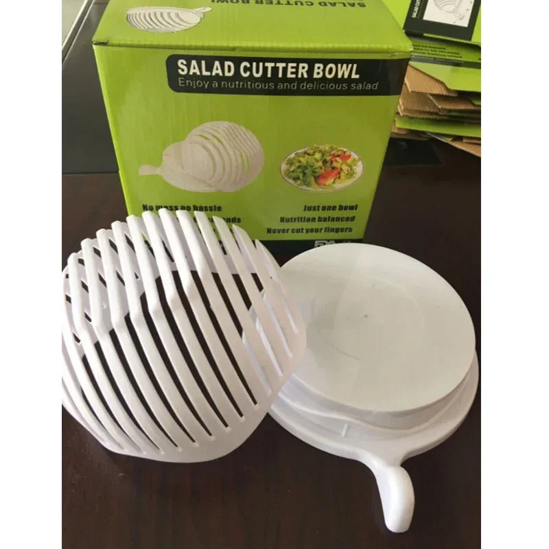DecorBites™ Easy Salad Cutter Bowl: Multi-function Kitchen Tool for Fruit & Vegetable Prep
