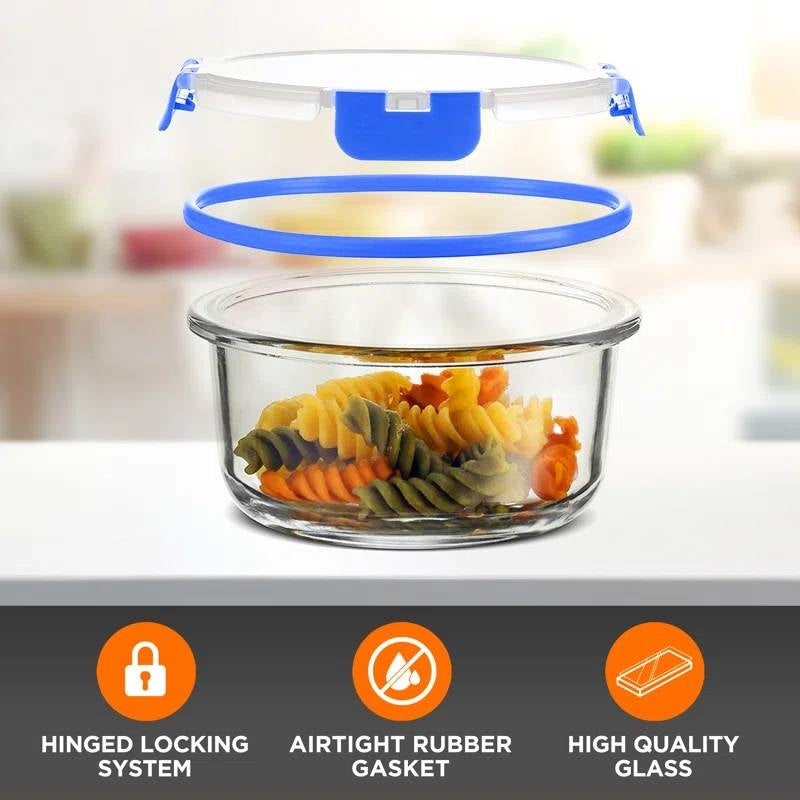 24-Piece Glass Food Storage Set – Snap Lock Lids