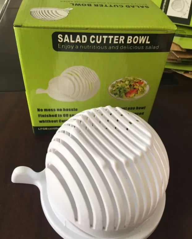 DecorBites™ Easy Salad Cutter Bowl: Multi-function Kitchen Tool for Fruit & Vegetable Prep