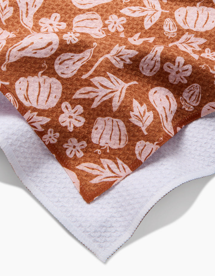 Farm Harvesting Days Geometry Tea Towel