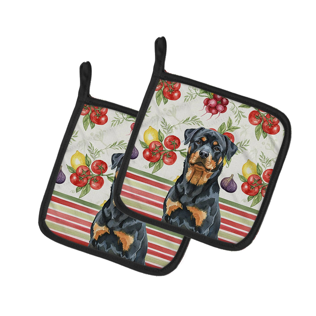Rottweiler Vegetables Pair of Pot Holders