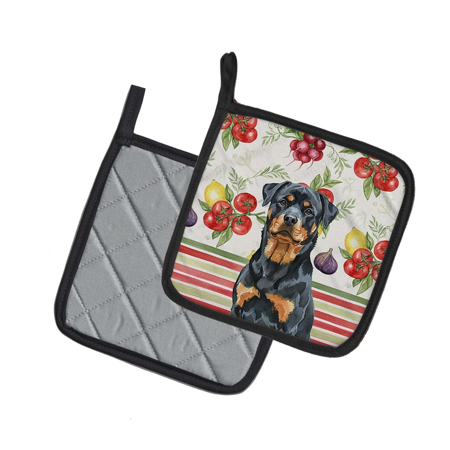 Rottweiler Vegetables Pair of Pot Holders