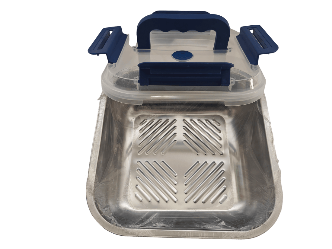 Stainless Steel Food Storage Containers – Blue Lids, Airtight