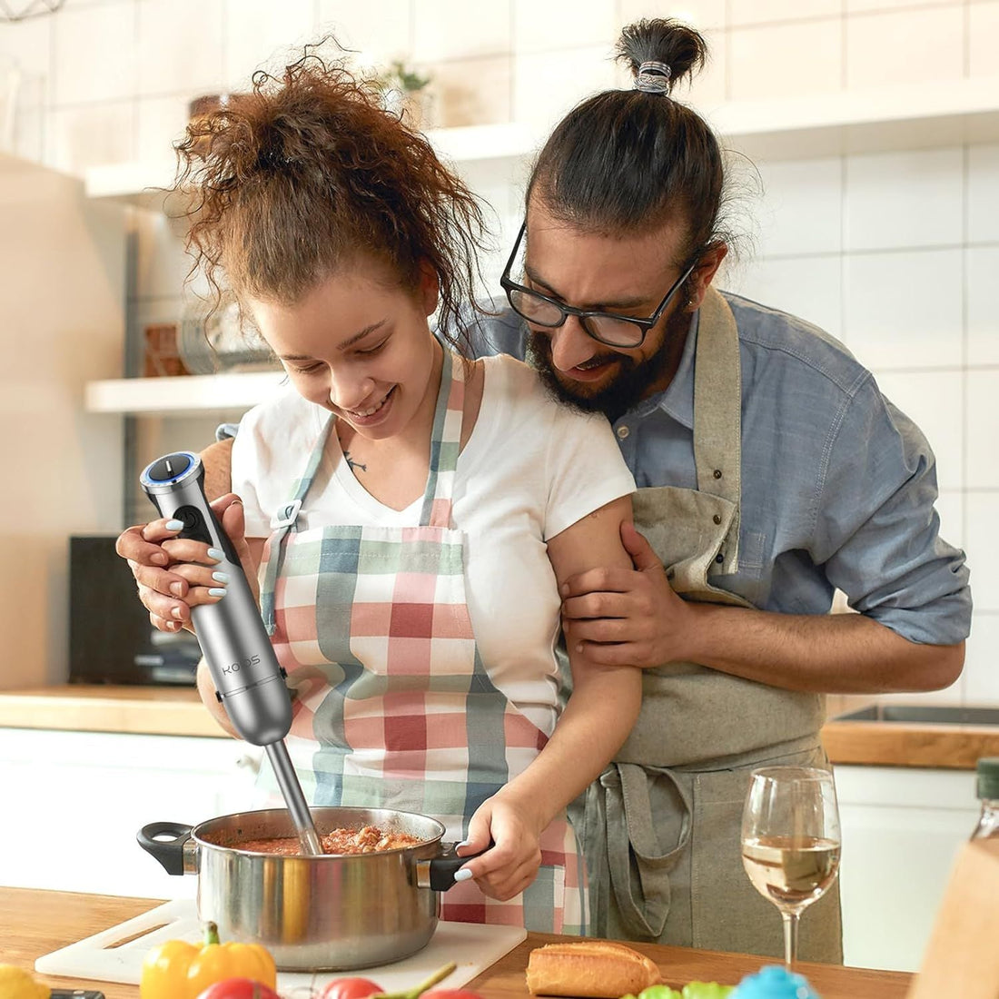 5-in-1 Hand Blender – Stainless Steel, 12-Speed Turbo