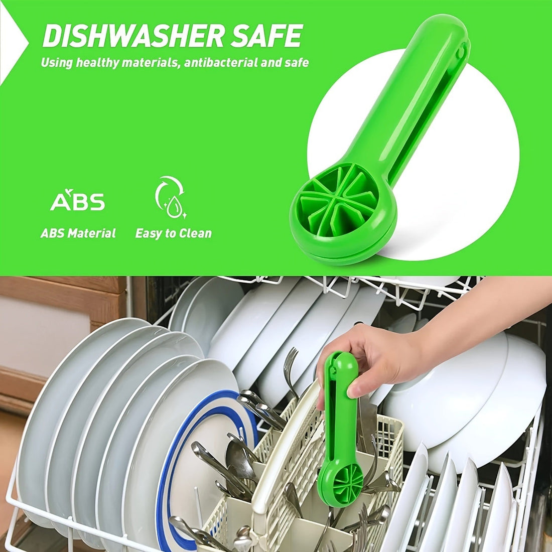 Multifunctional Fruit & Vegetable Cutter – No Blade, Green