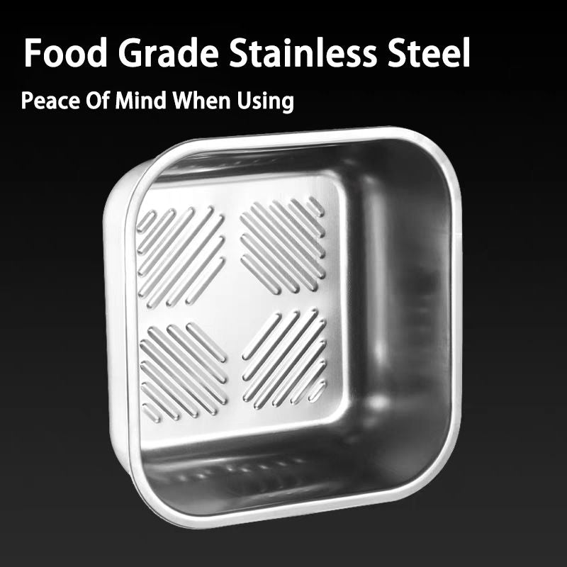 Stainless Steel Food Storage Containers – Blue Lids, Airtight
