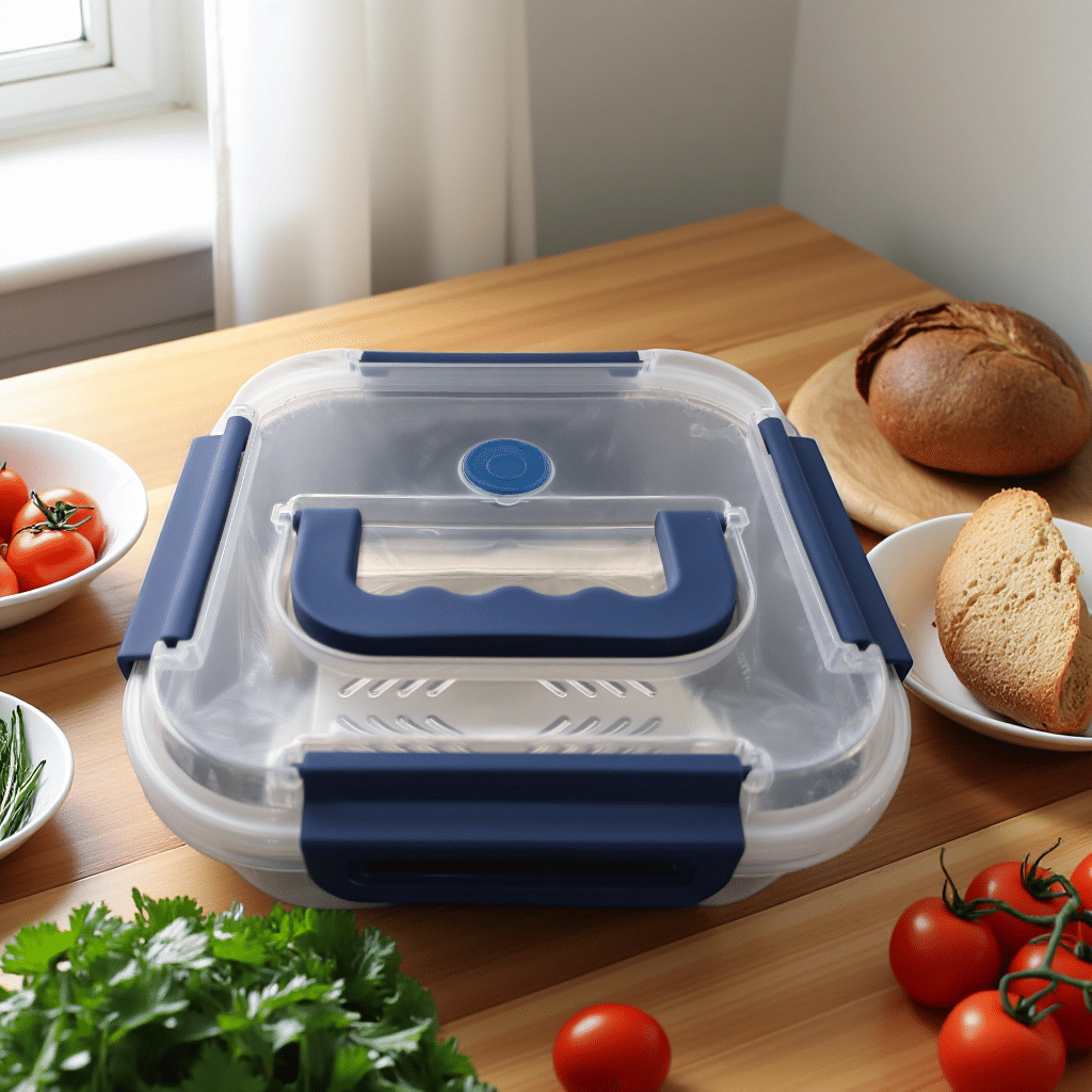 Stainless Steel Food Storage Containers – Blue Lids, Airtight