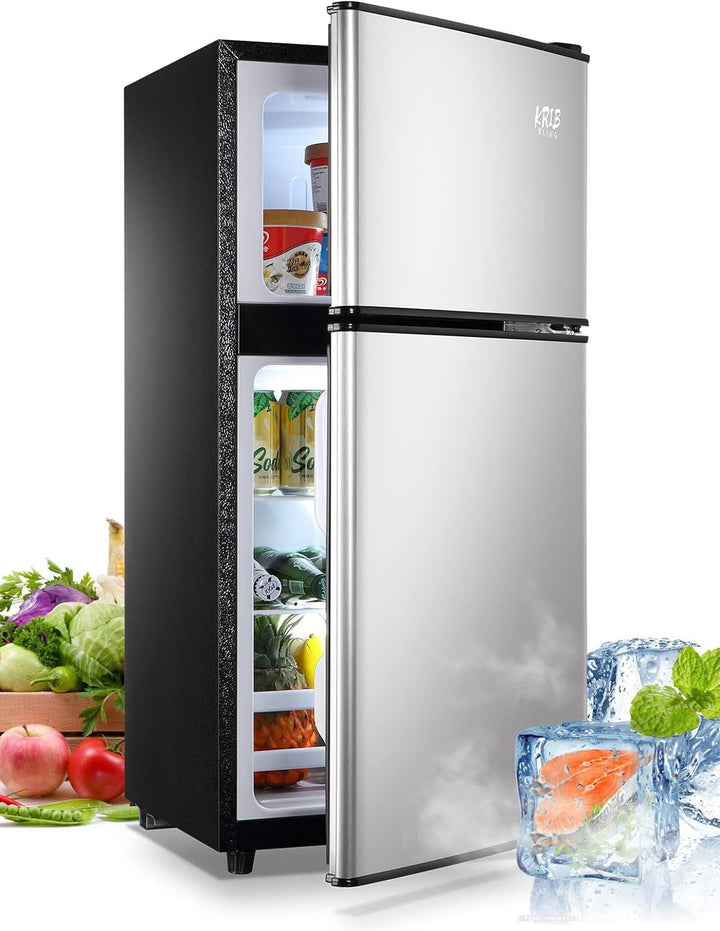 3.5 Cu.Ft Compact Mini Fridge – With Freezer & Removable Shelves
