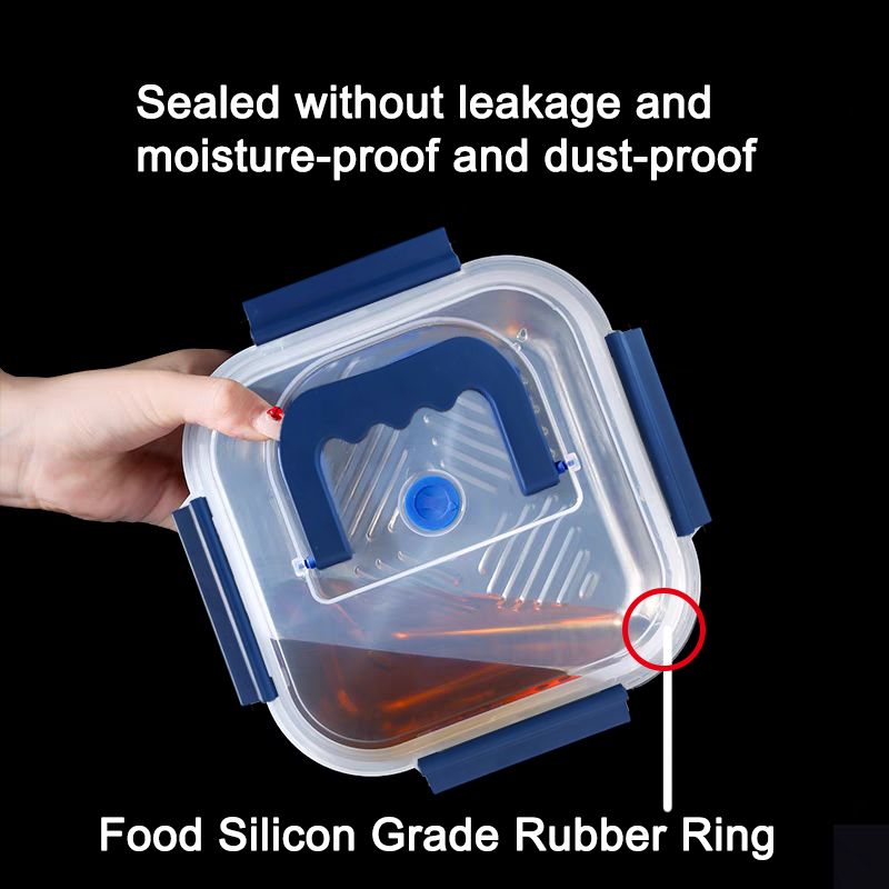 Stainless Steel Food Storage Containers – Blue Lids, Airtight