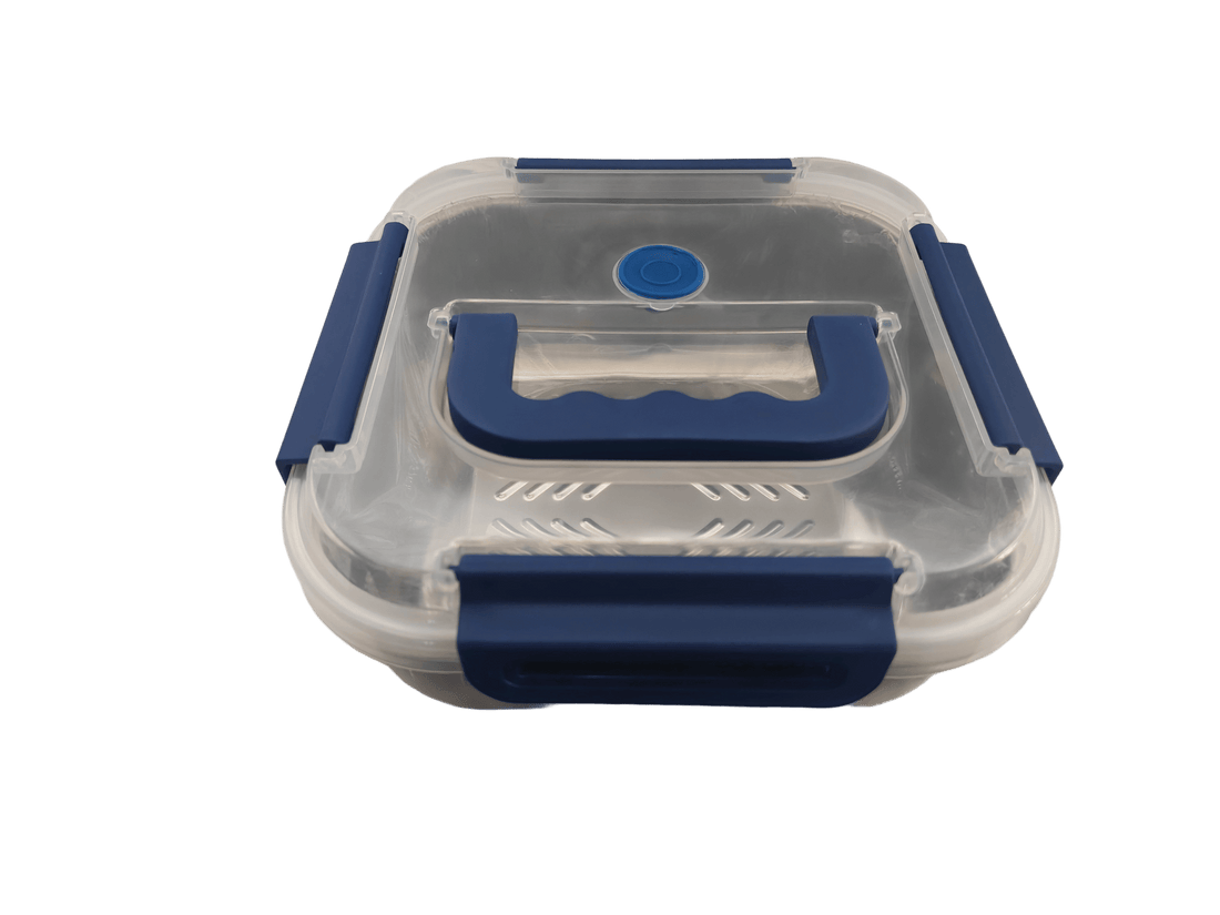 Stainless Steel Food Storage Containers – Blue Lids, Airtight