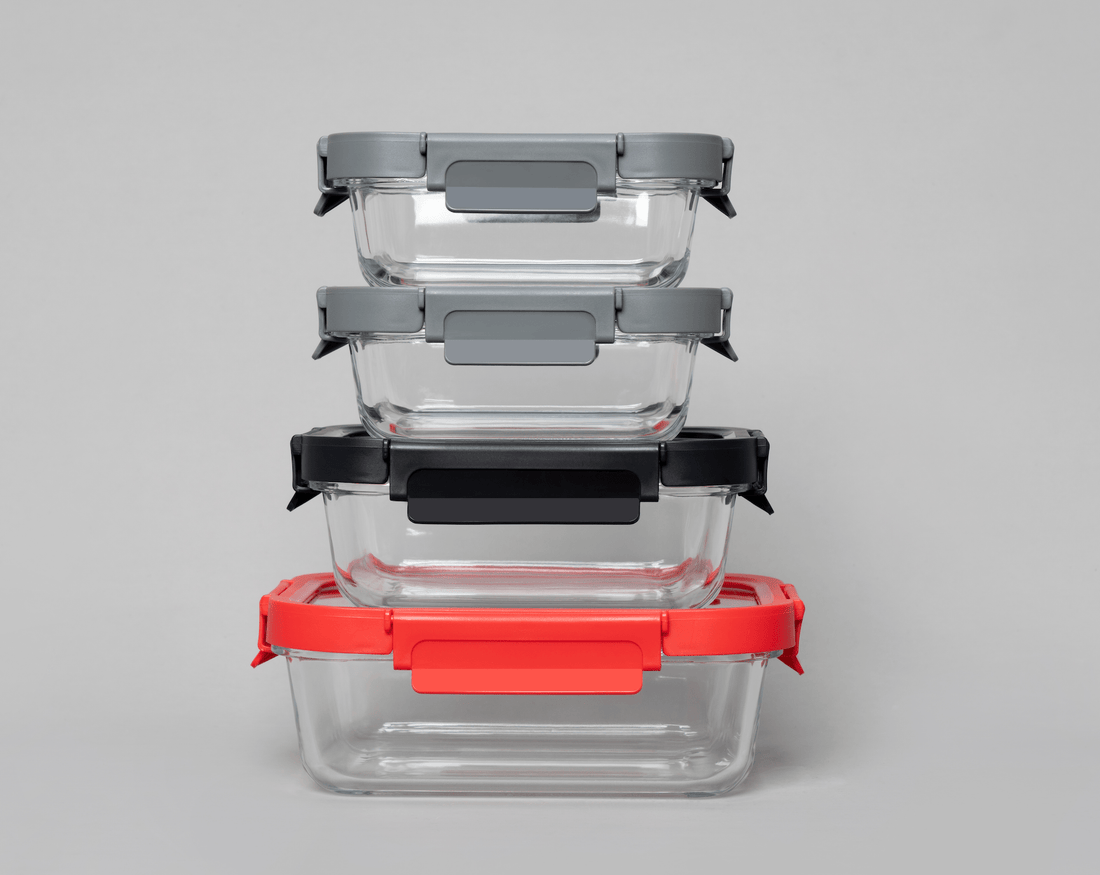 Glass Containers & Lids - Rectangular